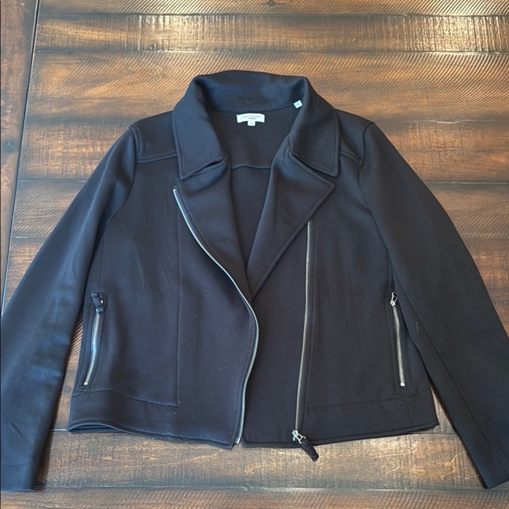 Women's Black Stretch Moto Jacket
